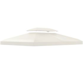 Gazebo Replacement Canopy for Model 84C-101, 2-Tier Top Cover for 10 x 13 Gazebo, Charcoal (TOP ONLY) (Option: Cream White-350x90x420 mm)